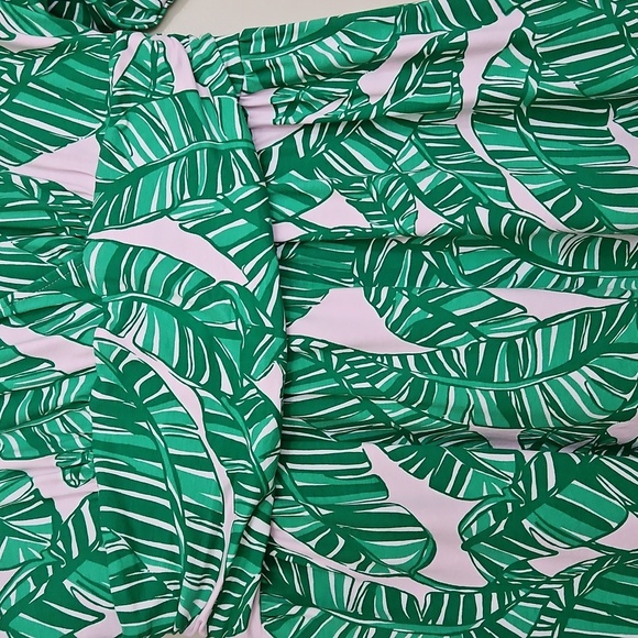 Lilly Pulitzer Parigi Skorts Romper Let’s Go Bananas Sz L Green & Pink - Picture 4 of 6